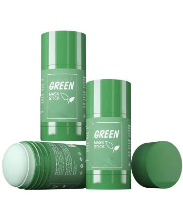 VRBFF Green Tea Cleansing Mask Stick 3 Pack Deep Cleansing Poreless Face Mask Blackhead Removal Facial Cleansing Moisturizing Facial Pore Cleanser