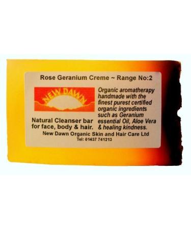 Handmade Natural Rose Geranium Soap Bar - Range No.2 - Acne Eczema Psoriasis Itchy Skin PMT and Hormone Imbalance Relief - 35g - Sample/Travel Size