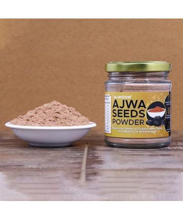 Ajwa Dates Seeds Powder 100 GM Nature's Multi-mineral Powerhouse High Fiber Content for Digestive Brain and Heart Health - Buy Online on GoSupps.com