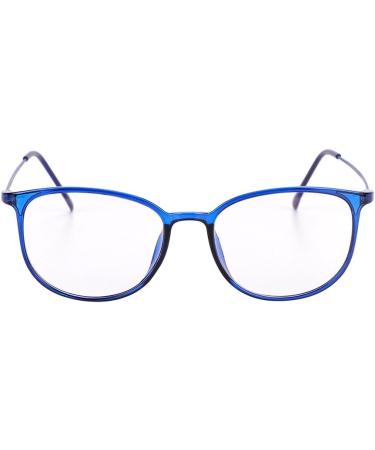 Retro Slim Glasses for Men | Stylish Unisex Nerd Glasses with Clear Lenses | Lightweight Decorative Round Frames for Students & PC Reading | Includes Glasses Case - Buy Online on GoSupps.com