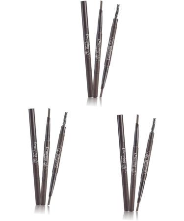 Angoily 3pcs 2 1 Eyebrow Pen Gothic+mirror Eyebrow Pencils Eyebrow Brush To Rotate Five Colors - Buy Online on GoSupps.com