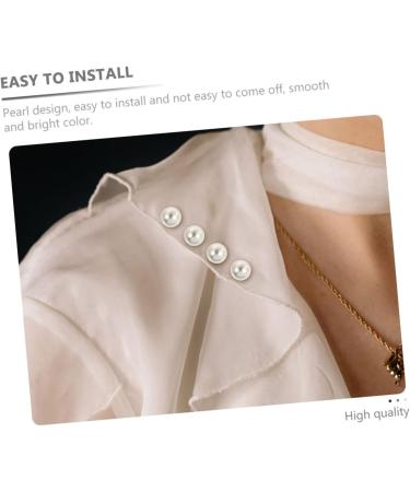 Anneome Decorative Rivets 150 Sets Pearl Claw Nails White Button Down Pearls Round Rivets Pearl Rivets Studs Clothing Mold 0.5X0.5X0.5CM White - Buy Online on GoSupps.com