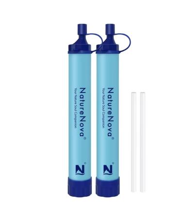 Personal Water Filter Straw Outdoor Portable Filtration Emergency Survival Gear Water Solutions Tactical Gear for Hiking Camping Accessories Travel Hunting Fishing Outing Backpacking 2 Pack