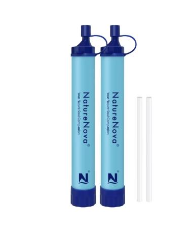 Personal Water Filter Straw Outdoor Portable Filtration Emergency Survival Gear Water Solutions Tactical Gear for Hiking Camping Accessories Travel Hunting Fishing Outing Backpacking 2 Pack - Buy Online on GoSupps.com