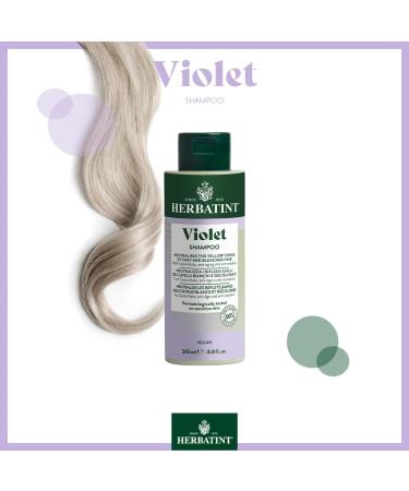 Herbatint Shampoo Violet Anti-Yellow Shampoo - 260 ml | Specific for White or Bleached Hair | Fights Yellowing Nourishes Protects and Brightens Hair Vegan - Buy Online on GoSupps.com