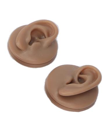 Silicone Human Ear Model 3 Pairs with Elastic Bands for Acupuncture Training - Deep Skin Tone - Buy Online on GoSupps.com