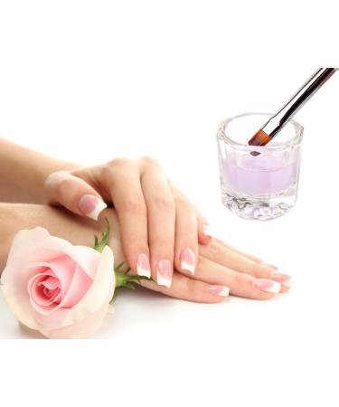 SCSpecial Dappen Dish 2 Pieces Acrylic Liquid Powder Crystal Glass Cups for Nail Art Multipurpose Glassware for Nail Art Salon Acrylic Nail Tools - Buy Online on GoSupps.com