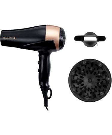 Spectrum Brands Group Remington Ionic hair dryer shine and softness care natural and colored hair shine powerful 2200 W frizzfree 3 temperatures2 speeds concentrator + diffuser D6098 - Buy Online on GoSupps.com