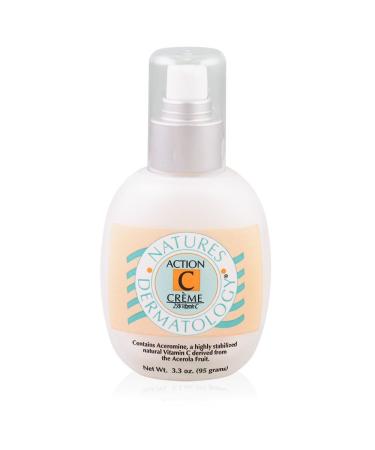 Jolie Action C Creme with Acerola Extract -Vitamin C -Brightening -Stimulates Collagen - Diminishes Lines -Oil-Free - 3.3 oz Vanilla Citrus