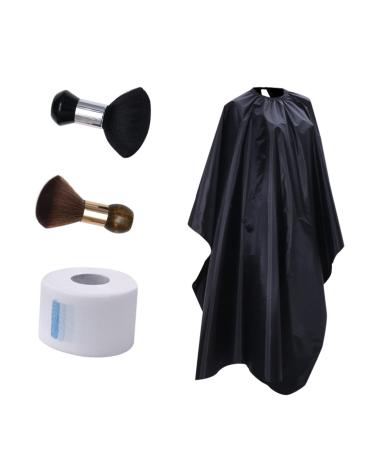 HONMEET Set 4 Hairdressing Tools Set Haircut Neck Brush Hair Color Apron Hair Coloring Apron Salon Hair Brush Haircutting Strips Hairdressing Apron Barber Gown Hairdressing Cape Plastic