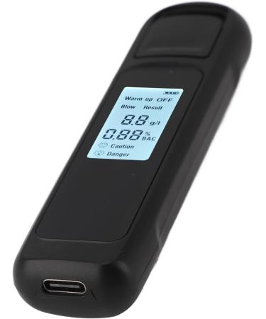 Breathalyzer Alcohol Tester High Accuracy LCD Display USB Charging Portable Automatic Shutdown Breath Alcohol Tester for Home Personal (Black) - Buy Online on GoSupps.com