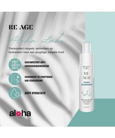 Aloha Labs ReAge Facial Mask AntiAging Treatment with Hyaluronic Acid Collagen Vitamin E and Aloe Moisturizing and Clarifying Skin Care 90ml - Buy Online on GoSupps.com