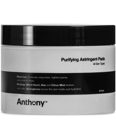 Anthony Witch Hazel Pads Pore Cleaner: 60 Count  Purifying Astringent Cleansing Toner Pads   Aloe Vera  and Citrus Mint  Eliminate Impurities  Minimize Pores and Control Shine 60 Count (Pack of 1) - Buy Online on GoSupps.com