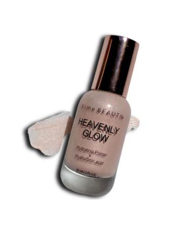 1 x Heavenly Glow Face Body Hydrating Primer Hyaluronic Acid Nude Tone Vegan & Zipper Bag Beige