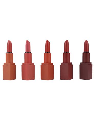 Yosoo 5Pcs Matte Lipstick Set - Long-Lasting Waterproof & Non-Stick Cup - Rouge Lip Gloss for Smooth Hydrated Lips | International Shipping Available - Buy Online on GoSupps.com