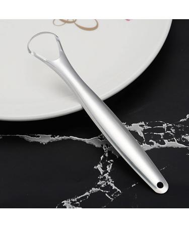 Stainless Steel Tongue Scraper - Reusable Oral Hygiene Tool for Fresh Breath | Metal Care Cleaner for Adults & Children - Buy Online on GoSupps.com