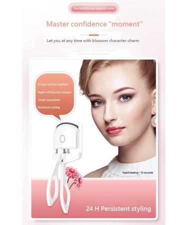 Aiwjeakh Heated Eyelash Curler Electric Temperature Control Charging Mini Portable Electric Perm Eyelash Curler White - Buy Online on GoSupps.com