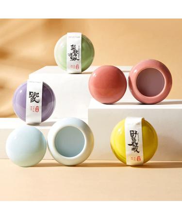 Solid Perfume Floral Scent Fragrance All Natural Ancient Chinese Craftsmanship for Women Girls Travel Friendly with Ceramic Jar (Yellow) - Buy Online on GoSupps.com