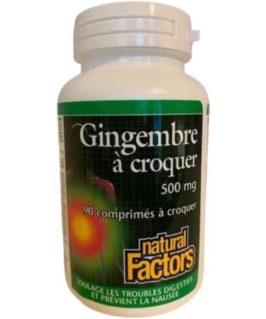 Ginger Chewable Tablets 500 MG - 90 Tablets | Natural Digestive Support - Buy Online on GoSupps.com