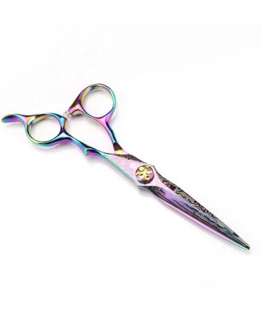 Hair Cutting Scissors 6 Inch Professional Rainbow Damascus Hair Cutting Scissors Gem Screw Haircut Thinning Barber Steel Cut Shears Hairdresser Scissors Set - Buy Online on GoSupps.com
