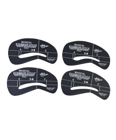 Beavorty 24pcs 6 Sets Tool Eyebrow Grooming Stencil Eyebrows Shape Eyebrow Templates Mold Cosmetic Auxiliary