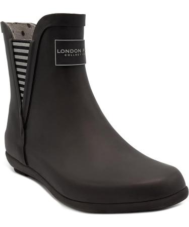 LONDON FOG Women's Piccadilly Rain Boot 8 Black - Stylish Waterproof Footwear - Buy Online on GoSupps.com