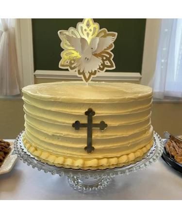 Pack of 10 Acrylic Christening Cross Cake Toppers Mirror Cross Cake Decoration Gold Holy Communion Cross (4 Inches Gold Mirror) 4 inches Gold Mirror. - Buy Online on GoSupps.com