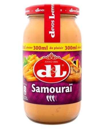 Hymor D&L Samurai Sauce 5 x 300ml glass jars Creamy and spicy Belgian samurai chili sauce. Ideal for barbecues burgers fries and wraps A fiery Belgian specialty for moments of