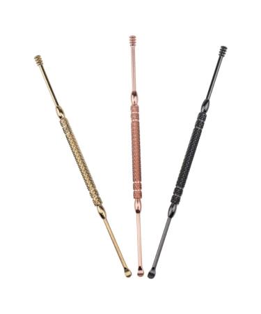 Healifty Ear Wax Pick 3pcs Ear Cleaning Kit Ear Cleaner Ear Scoop Earpick ing Tool Stainless Steel Ear Wax Removal Tool