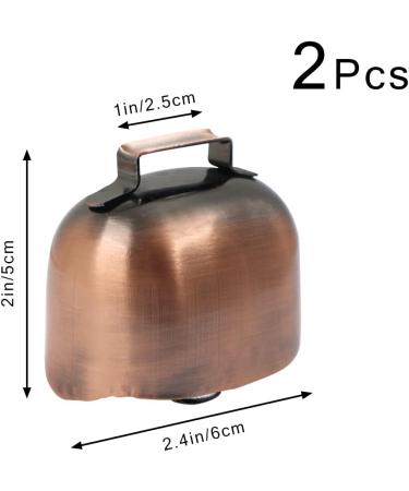 2pcs Retro Style Grazing Metal Bells Â Large 2.36 1.65 1.97in/6 4.2 5cm Anti-Lost Cattle Farm Animal Loud Bronze Bell Iron Bells Metal Cow Bell for Cow Horse Sheep Dogs Cats Pets - Buy Online on GoSupps.com