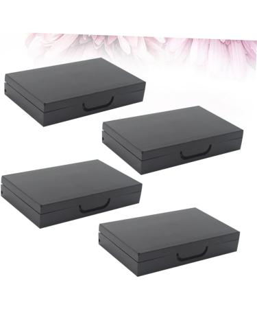 FOMIYES 4pcs Box Makeup Eyeshadow Highlighters Cosmetic Empty Eyeshadow Palette Matchbox Mini Blush Powder 4.5X7.2CM Black 2 - Buy Online on GoSupps.com
