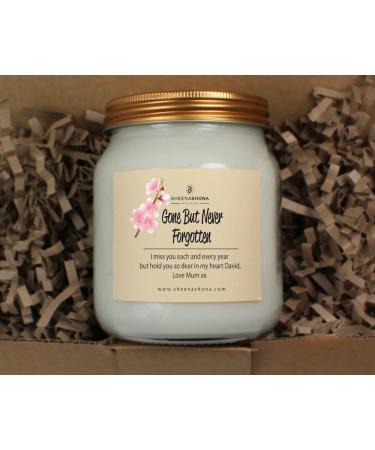 Gone But Never Forgotten Personalised Honey Jar Candle Made to Order/Handmade/Personalised/SOYA Wax (Lemongrass & Ginger Large) Lemongrass & Ginger Large - Buy Online on GoSupps.com