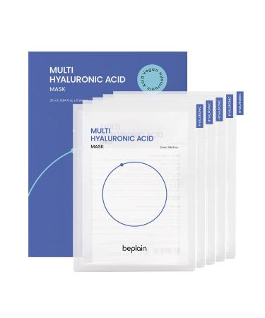 beplain Multi-Hyaluronic Acid Facial Mask (5 sheets)  Refreshing Face sheet mask for instant hydrating  moisturizing  Firming | Korean skin care - Buy Online on GoSupps.com