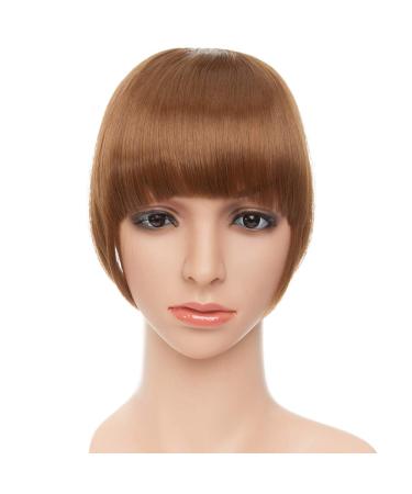 SEGO Clip-in Ponytail Hairpiece Extensions | Realistic Straight Fringe Bangs in White & Brown - Shop Internationally! - Buy Online on GoSupps.com