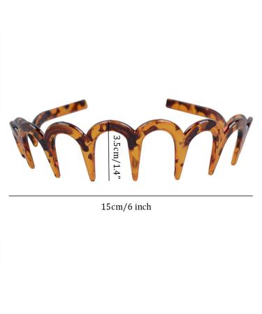 3 Pcs Resin Sharks Tooth Comb Hairbands - Hair Accessories for Women and Men - 3 Colors - Buy Online on GoSupps.com