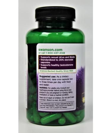 Swanson Mega Tribulus Extract 250mg - 120 Capsules | Pure Tribulus Terrestris Supplement - Buy Online on GoSupps.com