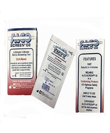 AlcoScreen02 DOT Conforming Alcohol Test (Pack of 10 Tests)