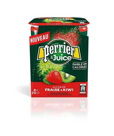 PERRIER - Strawberry and Kiwi Soft Drink 4X25Cl - Unit - Free Delivery