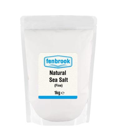 Natural Sea Salt (Fine) - Unrefined No Additives No Anti Caking Agents 1kg by Fenbrook