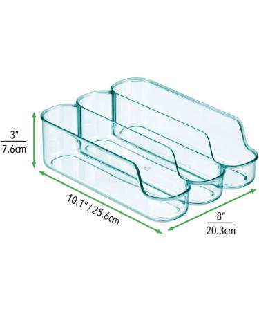 mDesign Set of 2 Divided Storage Box for Baby Food and Small Kitchen Organiser - Sea Blue - Buy Online on GoSupps.com