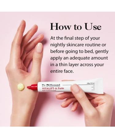 DrDifferent VitaliftA Forte Night Treatment Cream 20g - Buy Online on GoSupps.com
