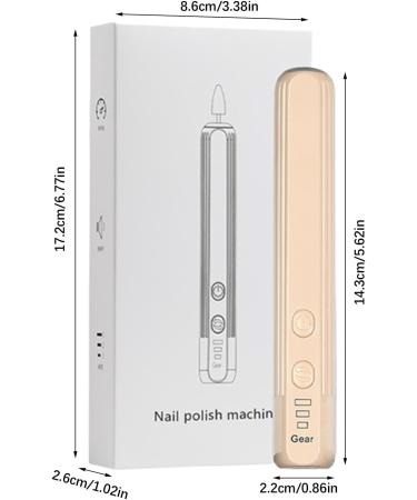 Electric Nail Drill File Professional - Electric Nail File Set | Compact Portable Nail Drill Kit Hand Foot Care Tool for Acrylic Gel Nails Khaki English Version - Buy Online on GoSupps.com