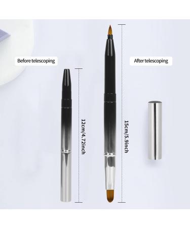 Arqumi Double-Ended Lip Makeup Brush | Lightweight Retractable Lip & Eyeshadow Applicator for Daily & Travel Use | Protective Lid | Ideal for Women & Girls - Buy Online on GoSupps.com