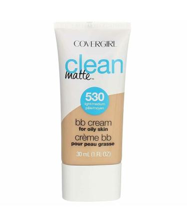 COVERGIRL Clean Matte BB Cream for Oily Skin Light/Medium 530 - Water-Based Oil-Free Matte Finish - 1 Fl Oz - Buy Online on GoSupps.com