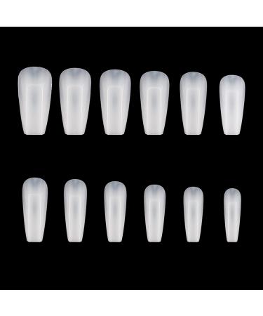 FEIlei Full Cover Nail Tips Extra-Long for Press On Nails Manicure Tools Salon-Home DIY White - Buy Online on GoSupps.com