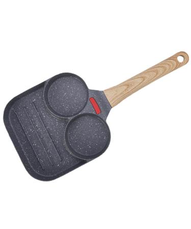 Zerodeko Split Frying Pan Multi-Function Egg Pan Non-Stick Pancake Pan Divided Pan Non-Stick Frying Pan Grill Pan Maker Roasting Pan Divided Skillet Disc Medical Stone Non Stick