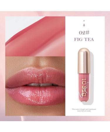 KISSIO Plumping Lip Gloss - Fig Tea | Cruelty-Free, Moisturizing, and Plump Lips - 0.19 oz - Buy Online on GoSupps.com