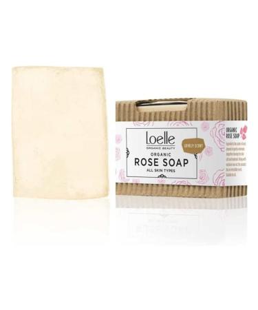 Loelle Loelle - Handmade Soap with Damask Rose Oil - Solid Soaps for Face and Body Made with Natural Ingredients - Organic Shower Gel for Sensitive Skin Made in Morocco (75g)