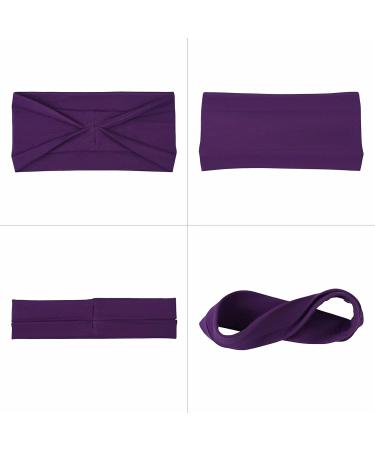 Buy Lulucheri Women's Hair Band - Elastic Headband for Sports Yoga & Gym - Aubergine Violet - Stylish & Comfortable - Buy Online on GoSupps.com