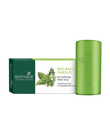 Biotique Bio Basil & Parsley Revitalizing Body Soap With Pure Fruit & Vegetable Extracts 150 Gm